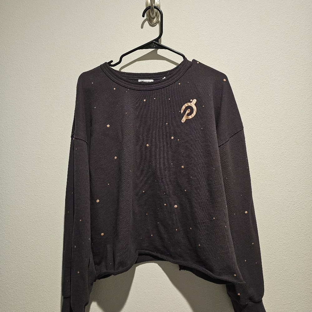 Peloton Black And Bronze Metalic Sweatshirt Size Xl Womens